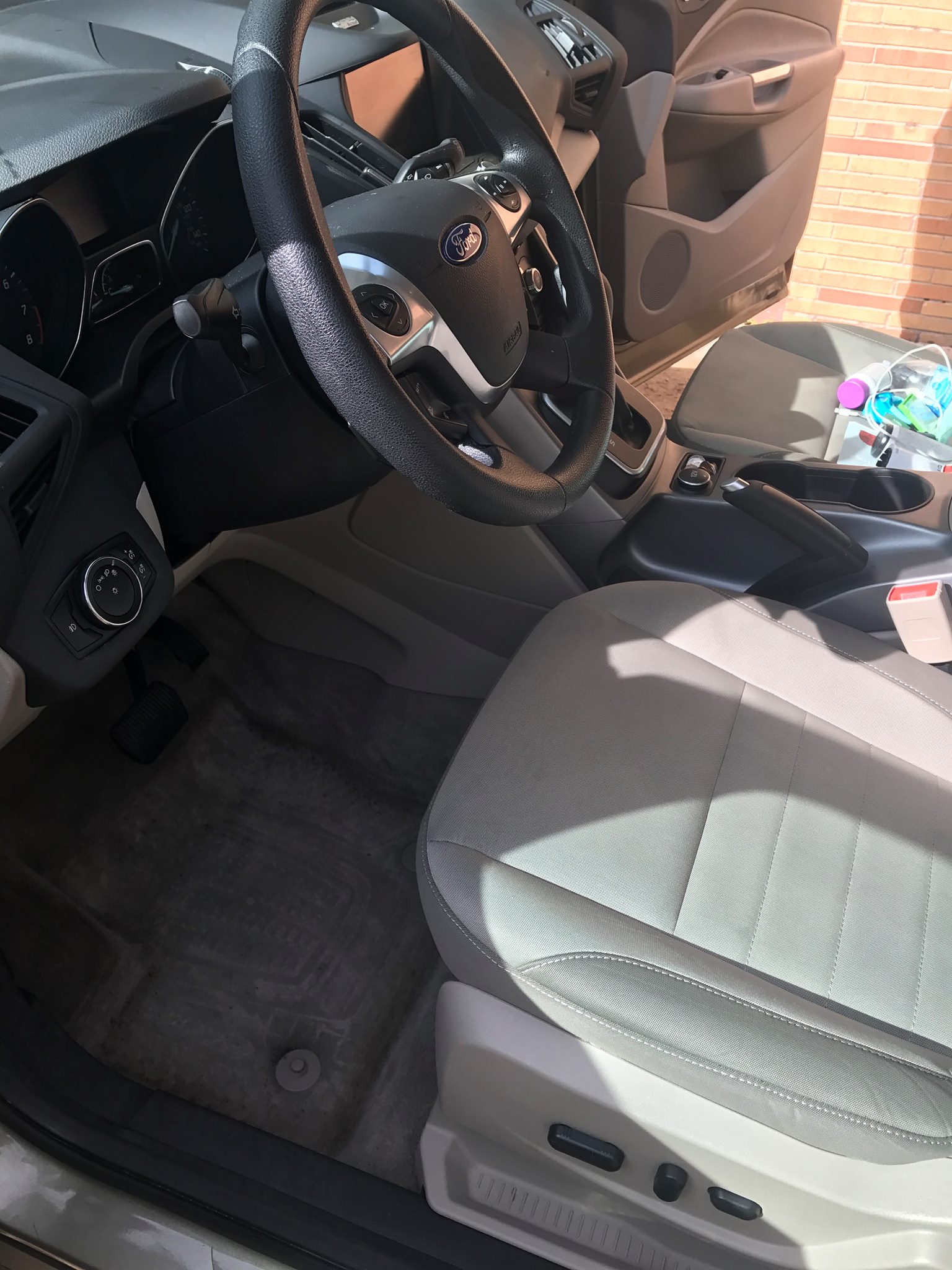 Clean detailed interior of a Ford vehicle